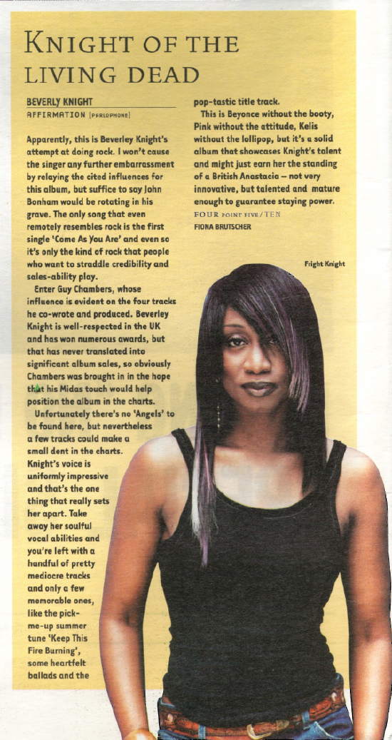 Beverley Knight Album Review